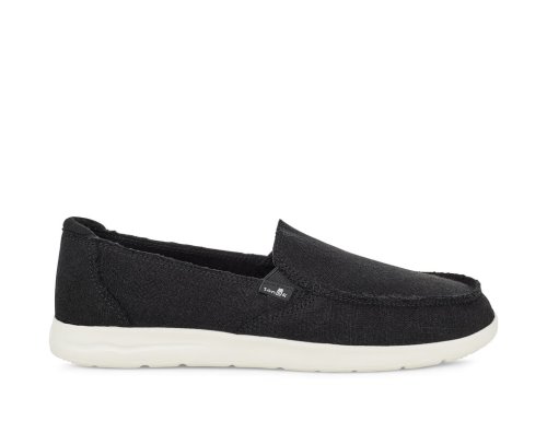 Sanuk Donna Lite TX Canvas Slip-on - Sanuk Shoes Womens Black - Philippines VMPNBH069